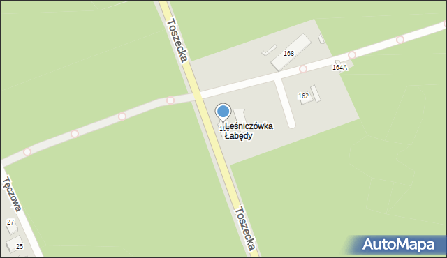 Gliwice, Toszecka, 160, mapa Gliwic