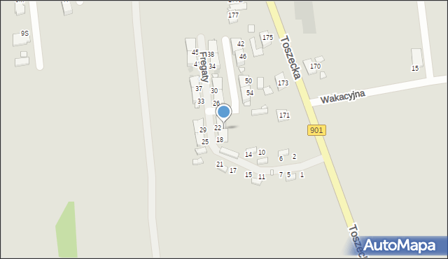 Gliwice, Toszecka, 169l, mapa Gliwic