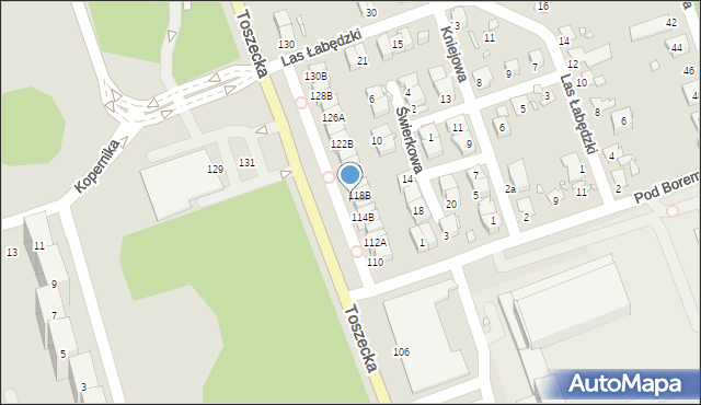 Gliwice, Toszecka, 118a, mapa Gliwic