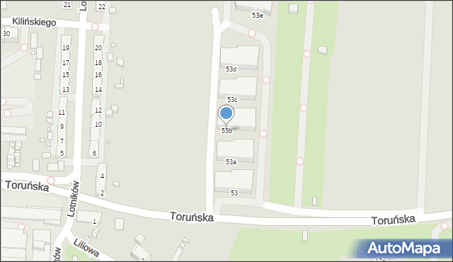 Gliwice, Toruńska, 53b, mapa Gliwic