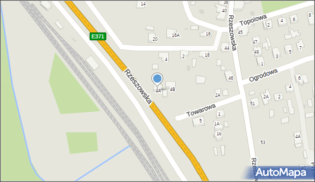 Głogów Małopolski, Towarowa, 4A, mapa Głogów Małopolski