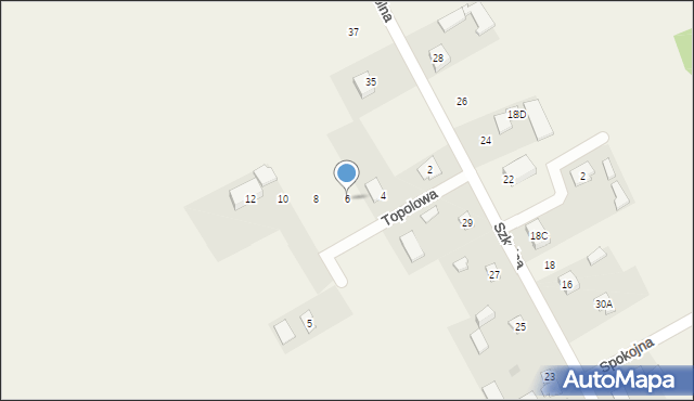 Głosków, Topolowa, 6, mapa Głosków