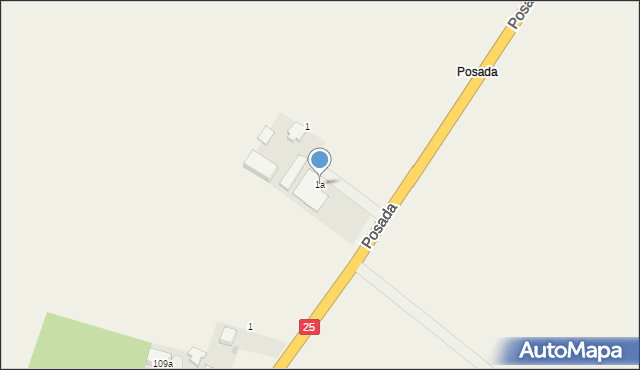 Główiew, Tomaszew, 1a, mapa Główiew