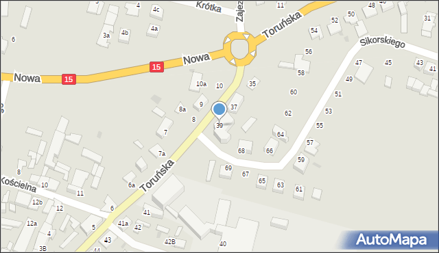 Gniewkowo, Toruńska, 39, mapa Gniewkowo