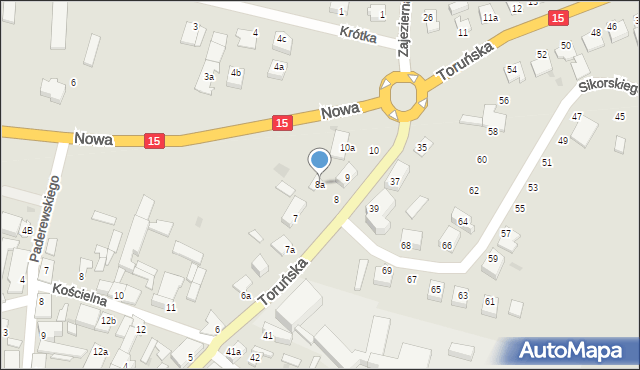 Gniewkowo, Toruńska, 8a, mapa Gniewkowo