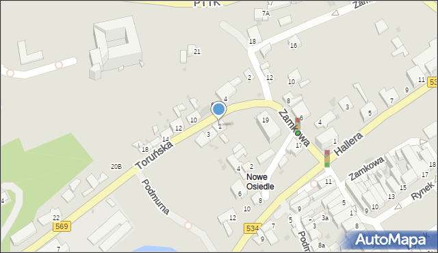 Golub-Dobrzyń, Toruńska, 1, mapa Golub-Dobrzyń