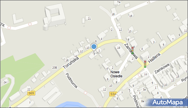 Golub-Dobrzyń, Toruńska, 3, mapa Golub-Dobrzyń