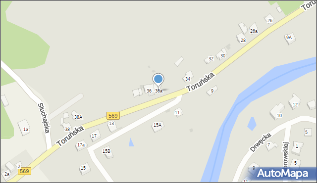 Golub-Dobrzyń, Toruńska, 36a, mapa Golub-Dobrzyń