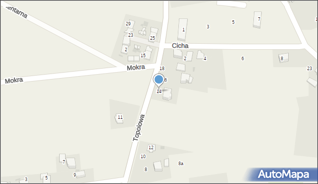 Góra, Topolowa, 14, mapa Góra