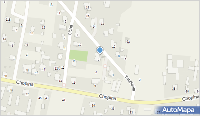 Grądy, Topolowa, 5, mapa Grądy