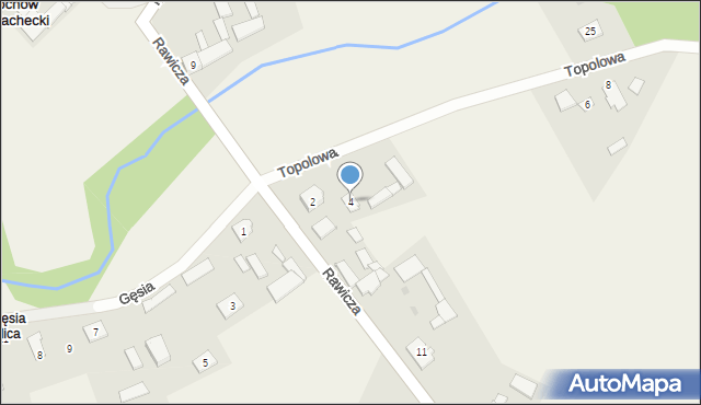 Grochów Szlachecki, Topolowa, 4, mapa Grochów Szlachecki