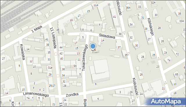 Grodzisk Mazowiecki, Tokarzewskiego M., ks., 4, mapa Grodzisk Mazowiecki