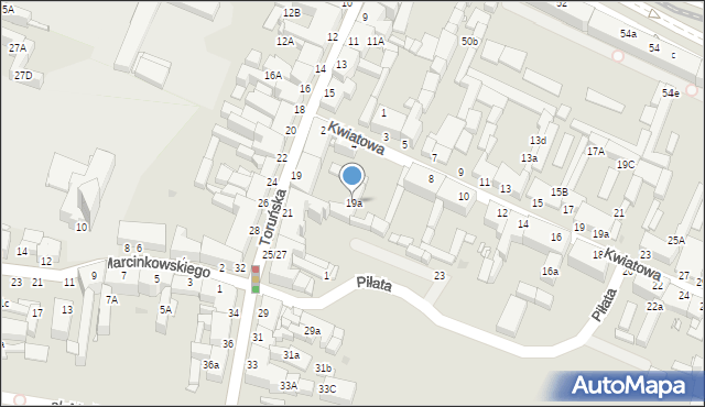 Grudziądz, Toruńska, 19a, mapa Grudziądza