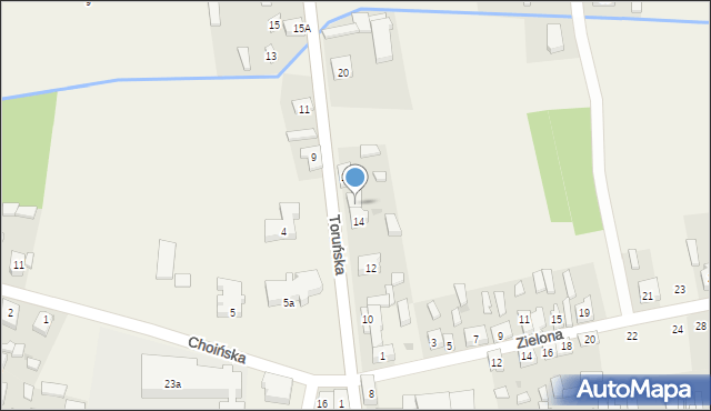 Grzegorzew, Toruńska, 16, mapa Grzegorzew