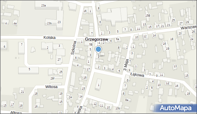Grzegorzew, Toruńska, 2, mapa Grzegorzew