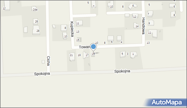 Grzybowo, Towarowa, 15, mapa Grzybowo