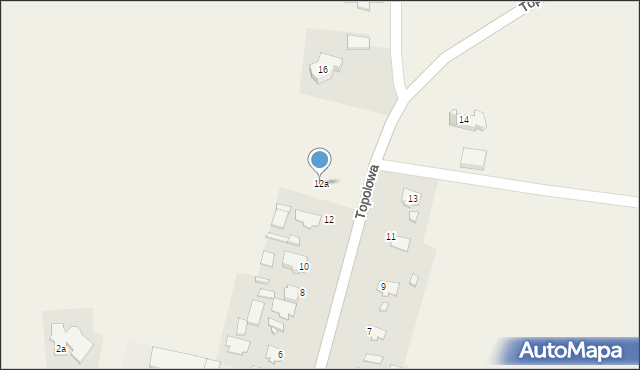 Gwoździany, Topolowa, 12a, mapa Gwoździany