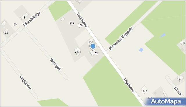 Henryszew, Topolowa, 155, mapa Henryszew