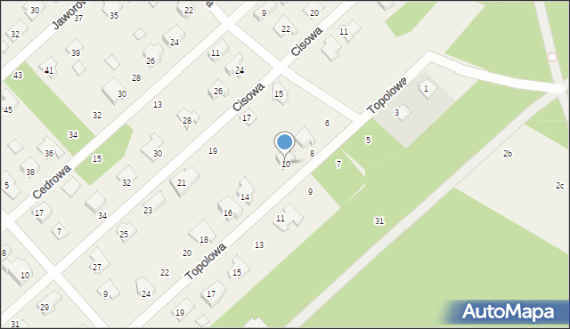 Hipolitów, Topolowa, 10, mapa Hipolitów