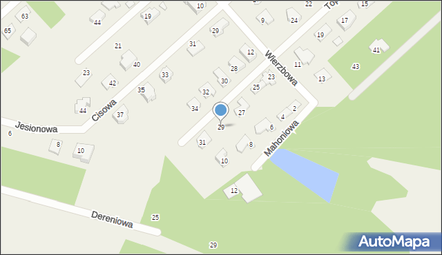 Hipolitów, Topolowa, 29, mapa Hipolitów