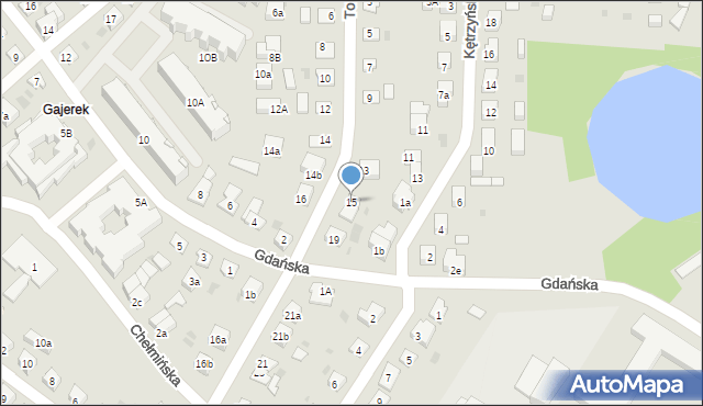 Iława, Toruńska, 15, mapa Iława