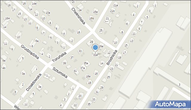 Iława, Toruńska, 31a, mapa Iława