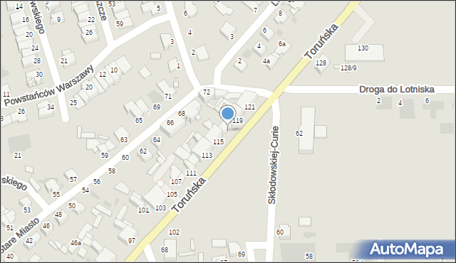 Inowrocław, Toruńska, 117, mapa Inowrocławia