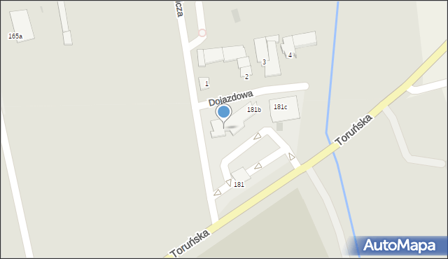 Inowrocław, Toruńska, 181a, mapa Inowrocławia