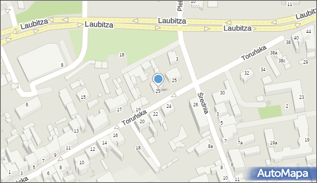 Inowrocław, Toruńska, 23, mapa Inowrocławia