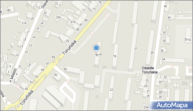 Inowrocław, Toruńska, 76, mapa Inowrocławia