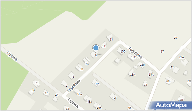 Janczewo, Topolowa, 9, mapa Janczewo