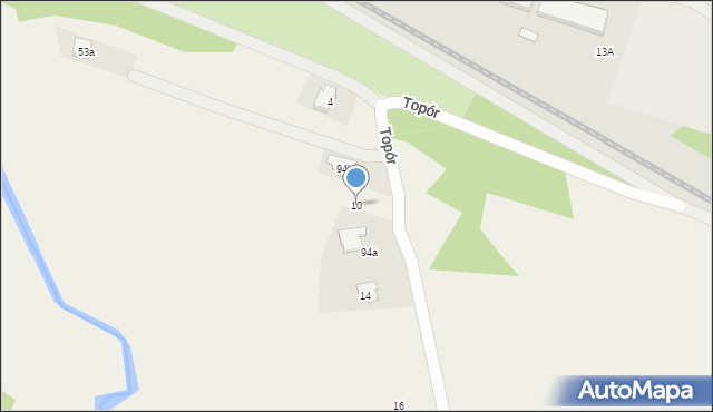 Janów, Topór, 10, mapa Janów