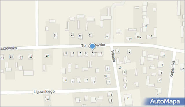 Jarczów, Tomaszowska, 5, mapa Jarczów