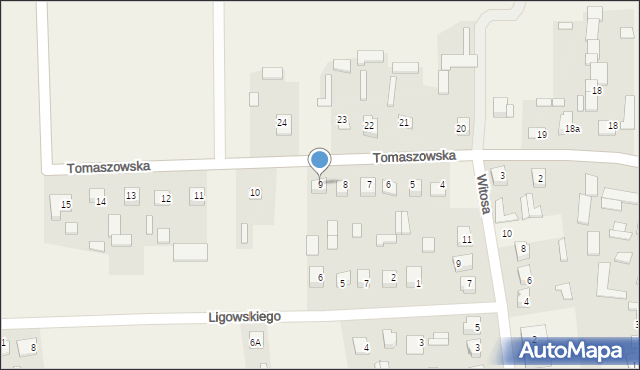 Jarczów, Tomaszowska, 9, mapa Jarczów