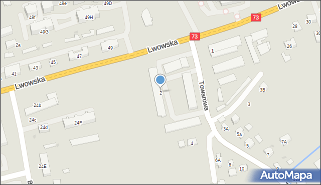 Jasło, Towarowa, 2, mapa Jasła