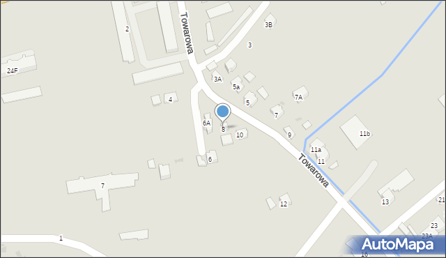 Jasło, Towarowa, 8, mapa Jasła