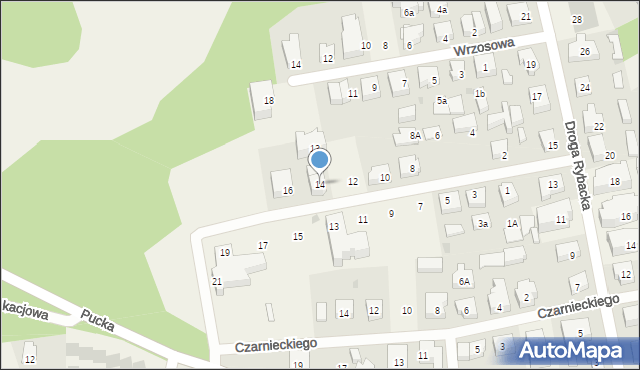 Jastrzębia Góra, Towarzystwa Przyjaciół Dzieci, 14, mapa Jastrzębia Góra