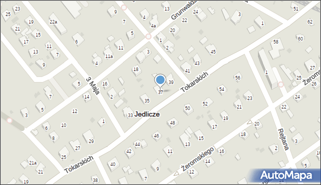 Jedlicze, Tokarskich F. i Z., dr., 37, mapa Jedlicze