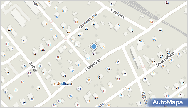 Jedlicze, Tokarskich F. i Z., dr., 43, mapa Jedlicze
