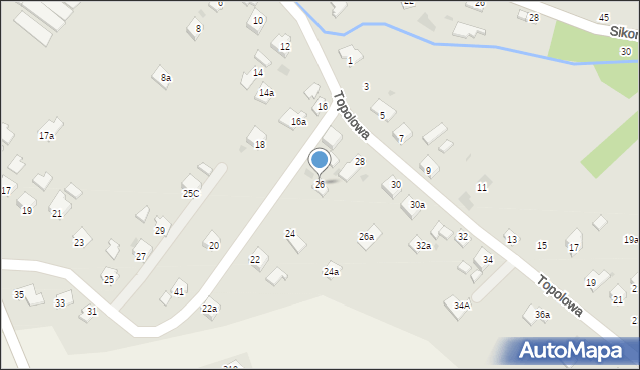 Jedlicze, Topolowa, 26, mapa Jedlicze