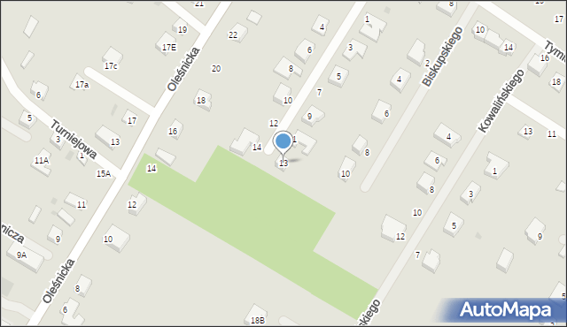 Jelcz-Laskowice, Tołpy Stanisława, 13, mapa Jelcz-Laskowice