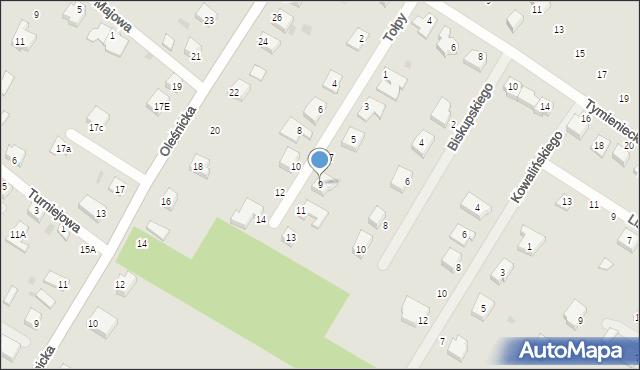 Jelcz-Laskowice, Tołpy Stanisława, 9, mapa Jelcz-Laskowice