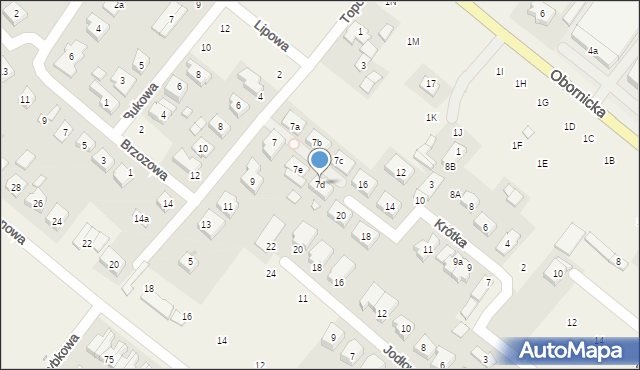 Jelonek, Topolowa, 7d, mapa Jelonek