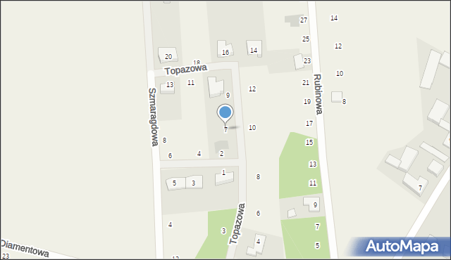 Jerzykowo, Topazowa, 7, mapa Jerzykowo