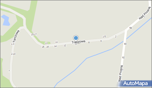 Kalisz, Toporowa, 10, mapa Kalisza