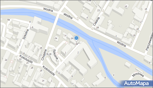 Kalisz, Towarowa, 1a, mapa Kalisza