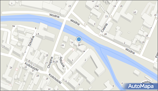 Kalisz, Towarowa, 1b, mapa Kalisza