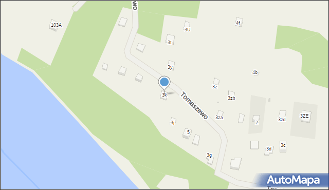 Kalisz, Tomaszewo, 3k, mapa Kalisza