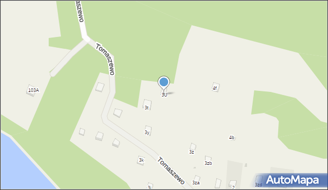 Kalisz, Tomaszewo, 3U, mapa Kalisza