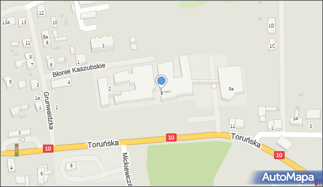Kalisz Pomorski, Toruńska, 9, mapa Kalisz Pomorski